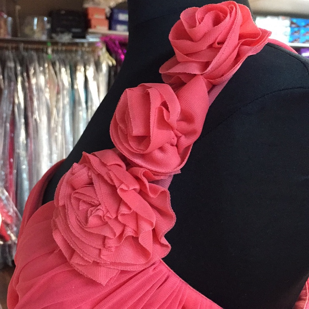 Coral Floral Formal Dress - Picture 5 of 5